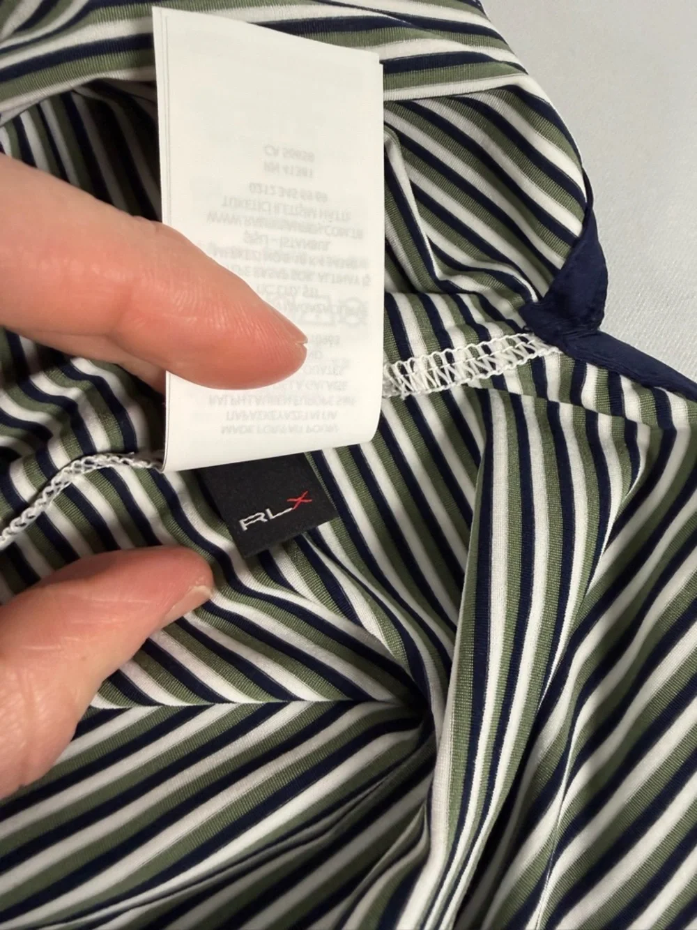 RLX by Ralph Lauren Men’s Black & White Striped Polo Shirt NWT Size M